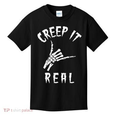 Creep It Real Skeleton Hand Shaka Kids T-Shirt