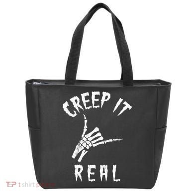 Creep It Real Skeleton Hand Shaka Bag