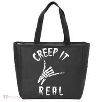 Creep It Real Skeleton Hand Shaka Tote Bag thumb 0