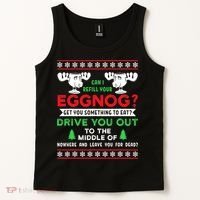 Can I Refill Your Eggnog - Family Christmas Vacation Quote Tank Top thumb 2