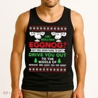 Can I Refill Your Eggnog - Family Christmas Vacation Quote Tank Top thumb 3