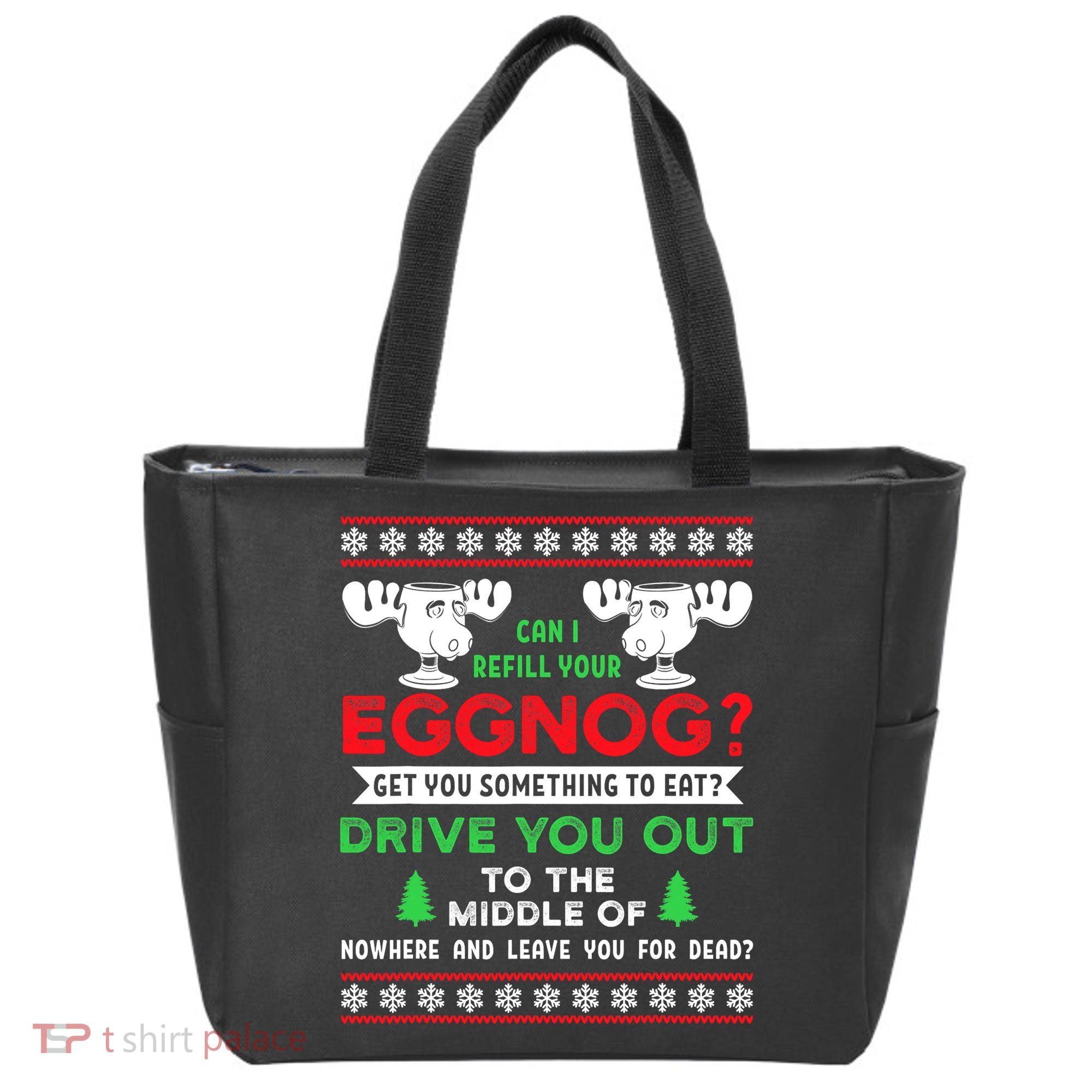 Can I Refill Your Eggnog - Family Christmas Vacation Quote Tote Bag