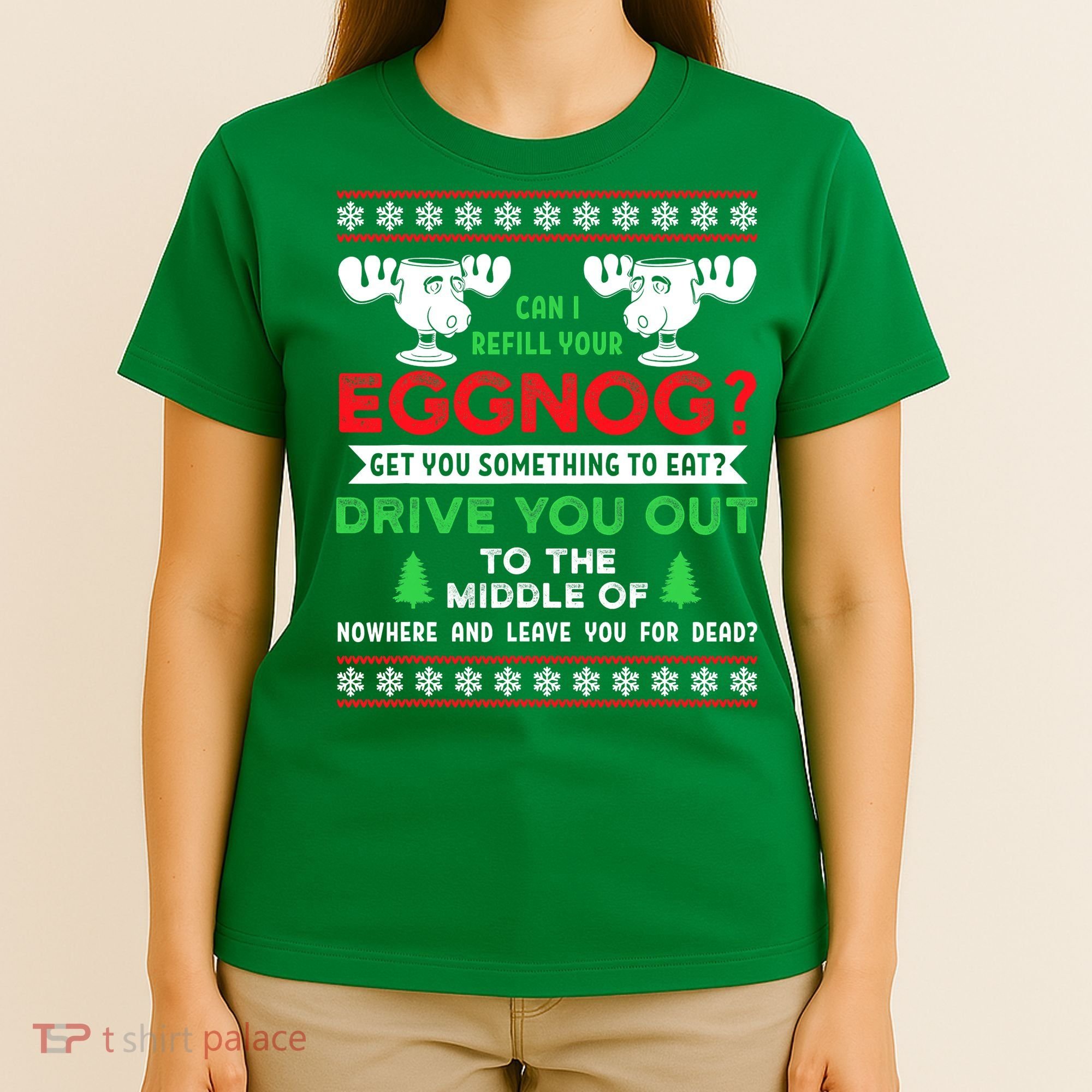 Can I Refill Your Eggnog - Family Christmas Vacation Quote T-Shirt