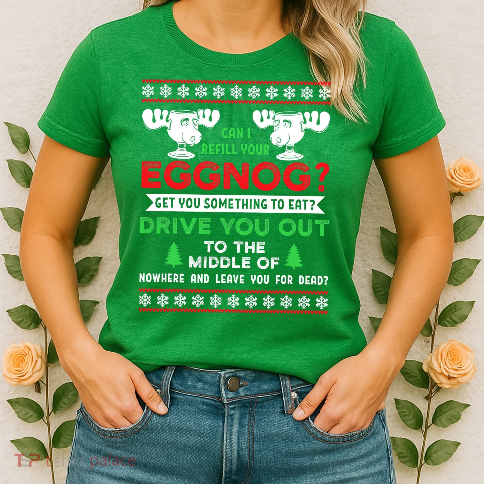 Can I Refill Your Eggnog - Family Christmas Vacation Quote Women's T-Shirt
