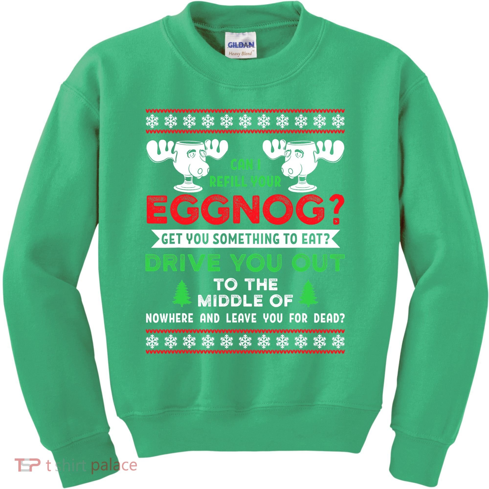 Can I Refill Your Eggnog - Family Christmas Vacation Quote Kids Sweatshirt