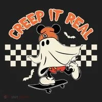 Creep It Real Spooky Ghost Mouse Women's Sweatshirt thumb 2