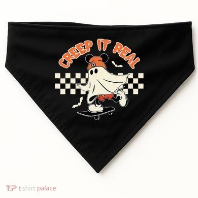 Creep It Real Spooky Ghost Mouse USA-Made Doggie Bandana