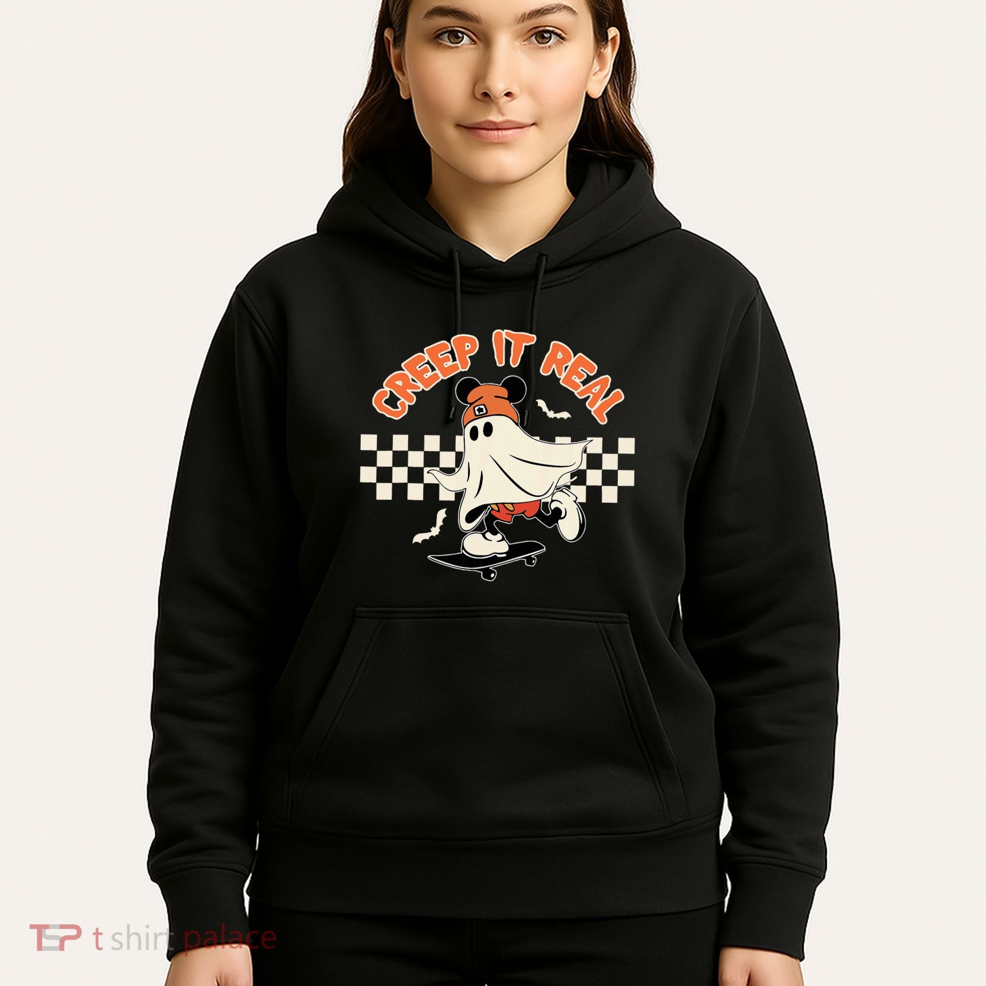 Creep It Real Spooky Ghost Mouse Hoodie