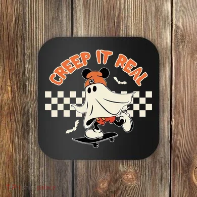 Creep It Real Spooky Ghost Mouse Coaster