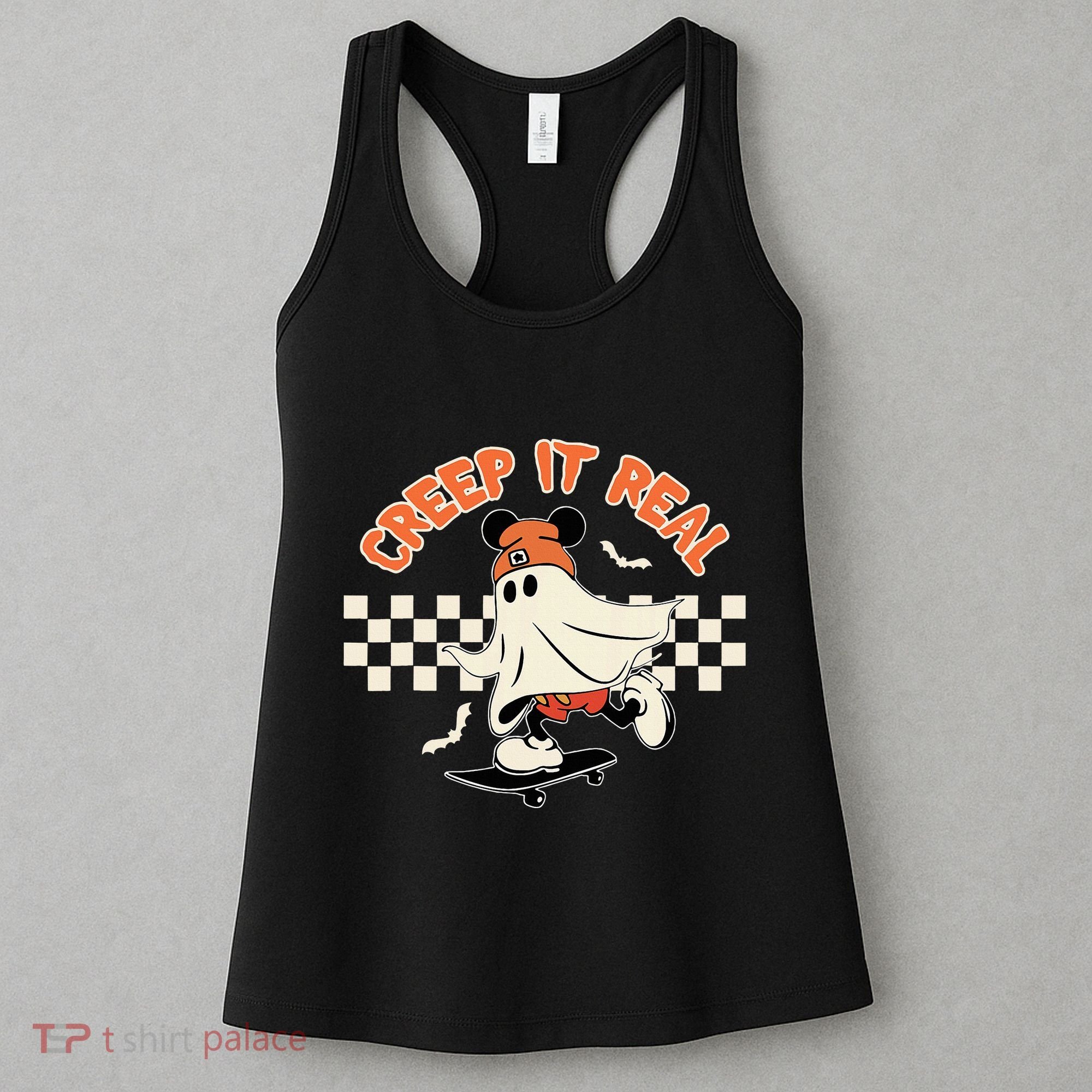 Creep It Real Spooky Ghost Mouse Women's Tank Top
