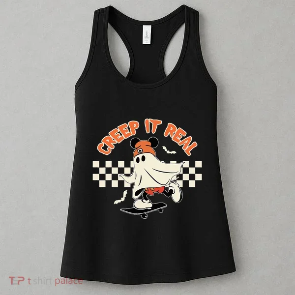 Creep It Real Spooky Ghost Mouse Women's Tank Top