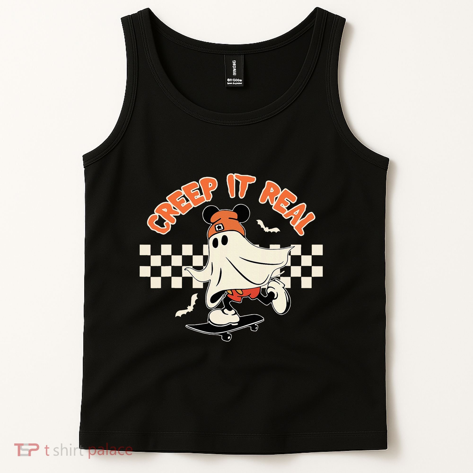 Creep It Real Spooky Ghost Mouse Tank Top