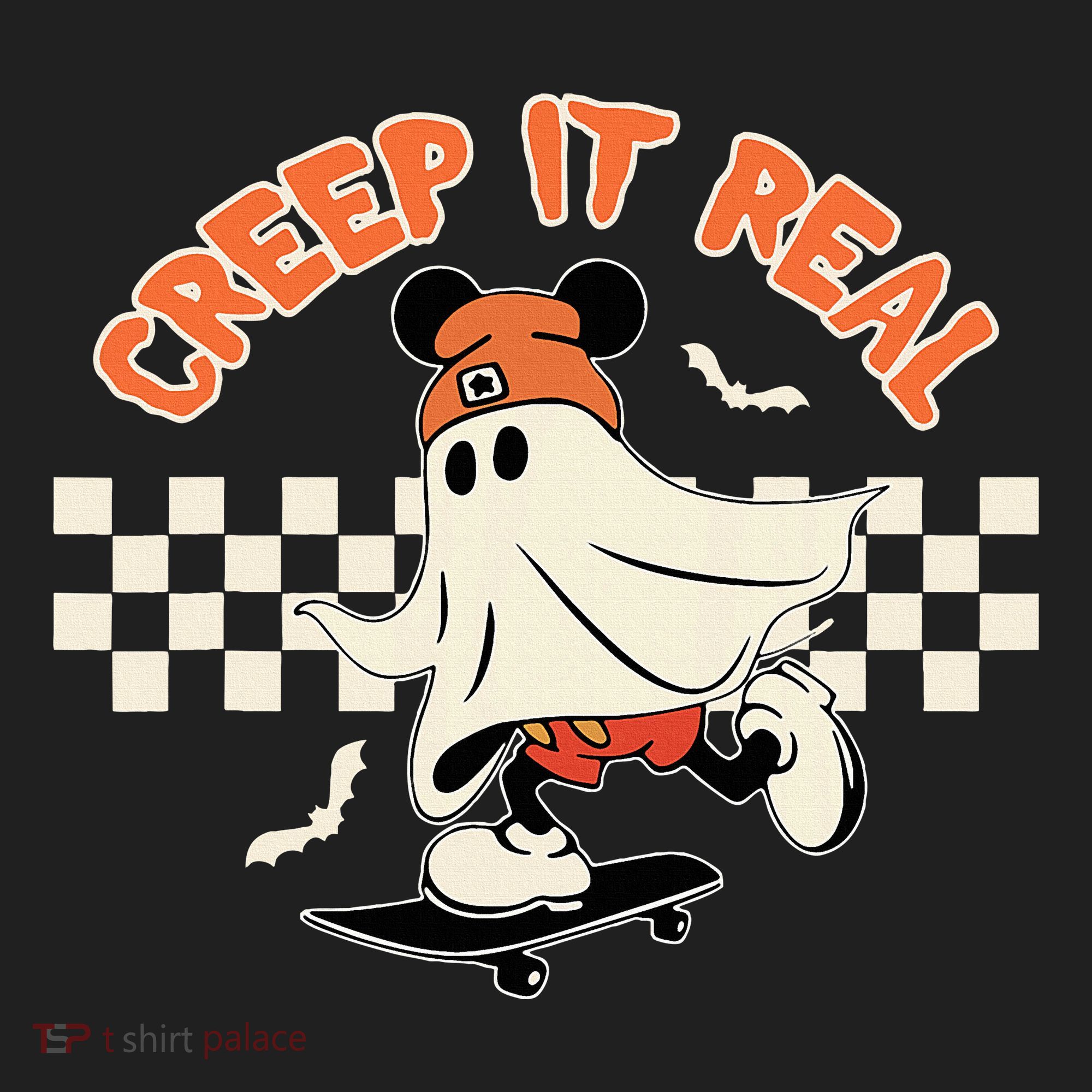 Creep It Real Spooky Ghost Mouse Golf Towel
