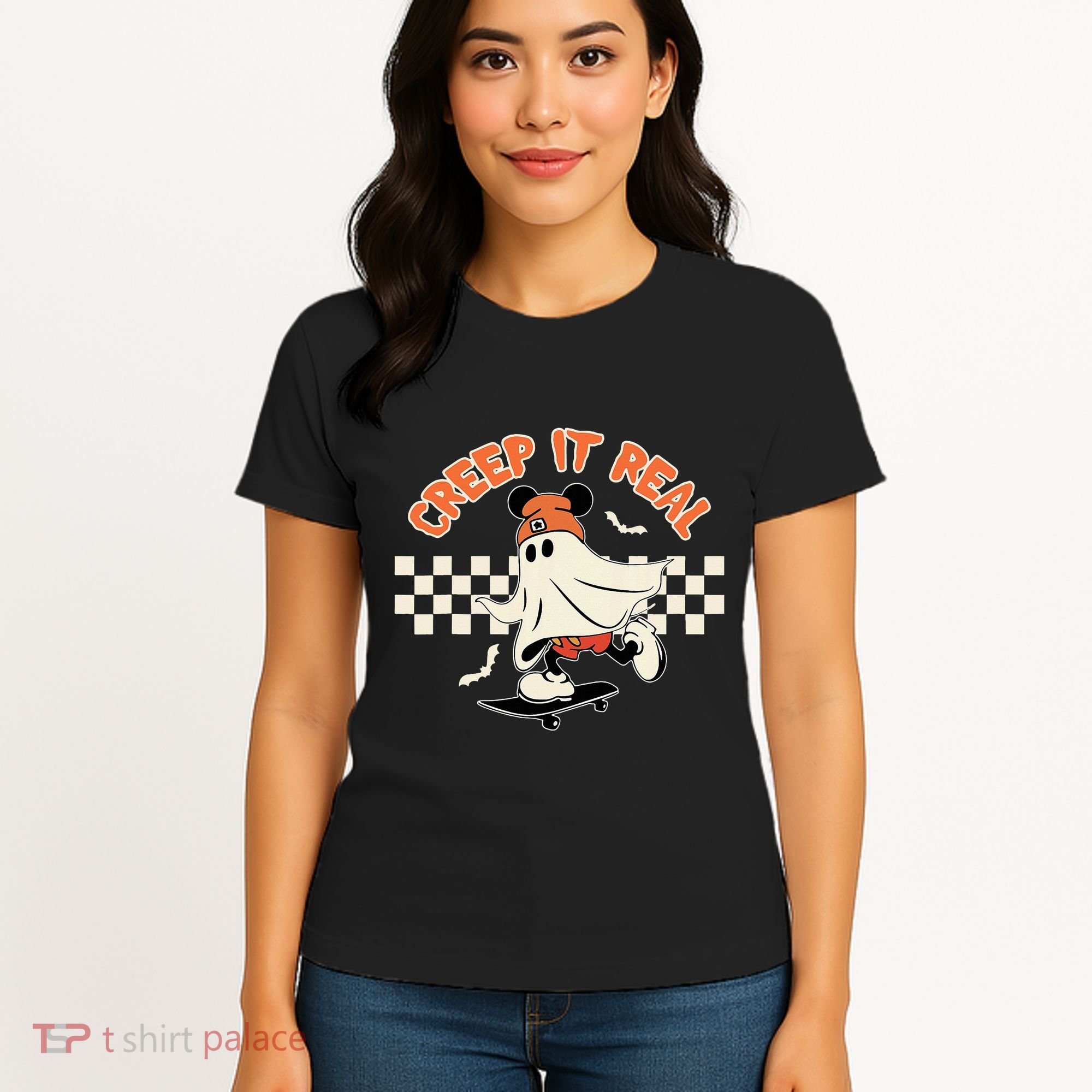 Creep It Real Spooky Ghost Mouse Women's T-Shirt