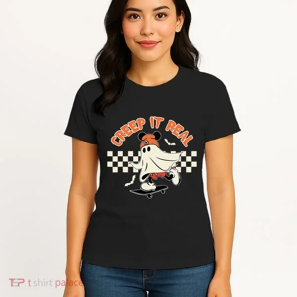 Creep It Real Spooky Ghost Mouse Women's T-Shirt