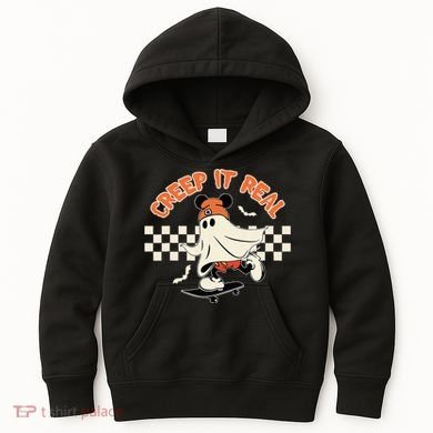Creep It Real Spooky Ghost Mouse Kids Hoodie