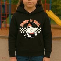 Creep It Real Spooky Ghost Mouse Kids Hoodie thumb 3