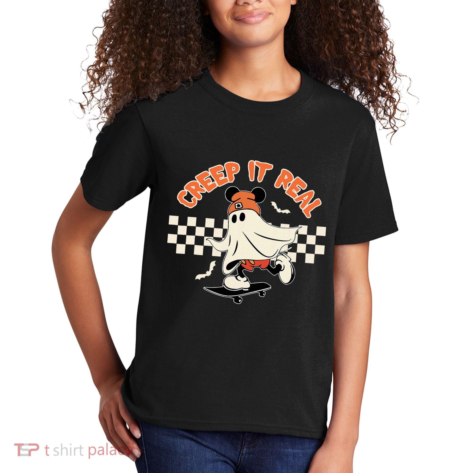Creep It Real Spooky Ghost Mouse Kids T-Shirt