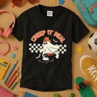 Creep It Real Spooky Ghost Mouse Kids T-Shirt thumb 3