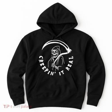 Creepin It Real Grim Reaper Halloween Hoodie