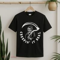 Creepin It Real Grim Reaper Halloween T-Shirt thumb 2