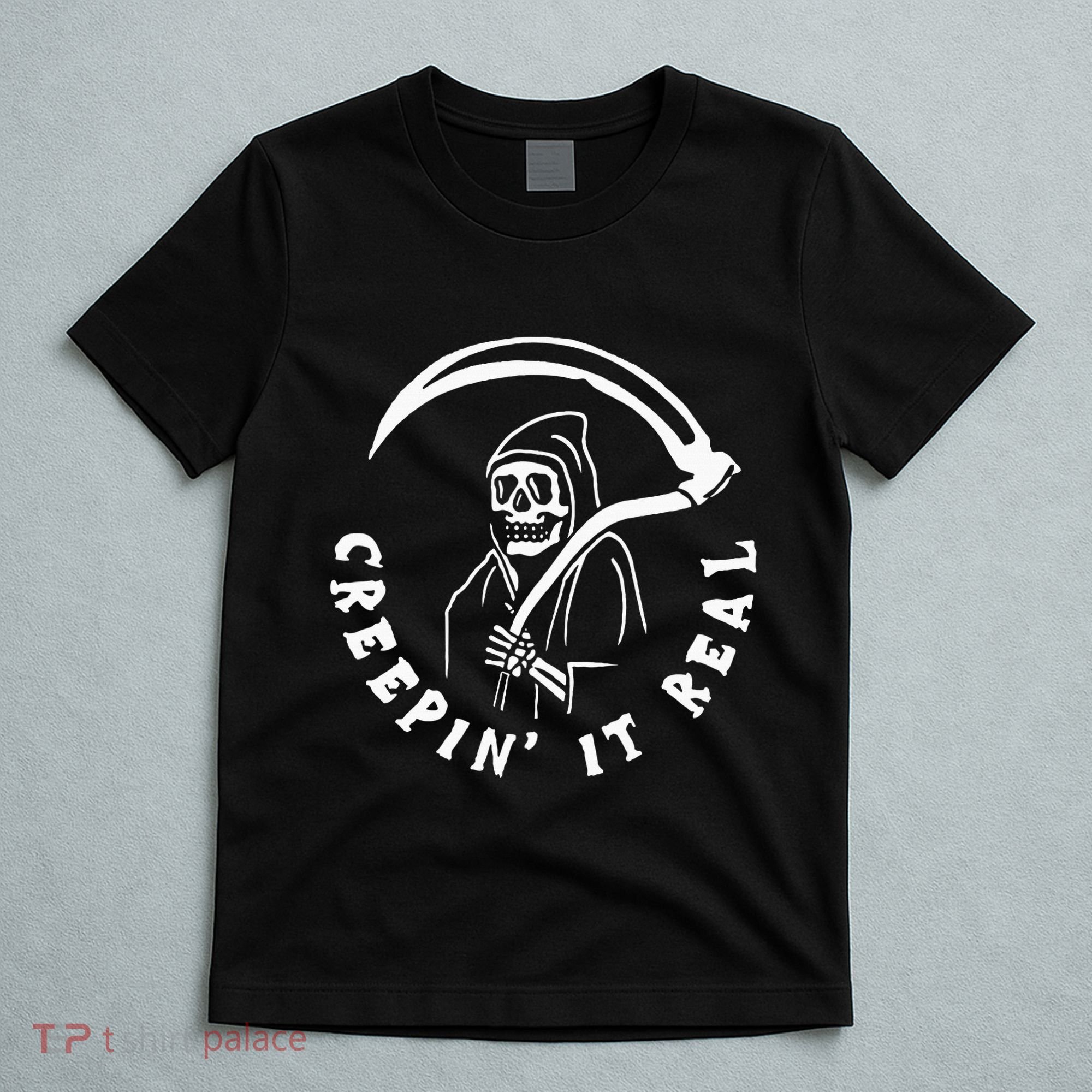 Creepin It Real Grim Reaper Halloween T-Shirt