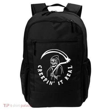 Creepin It Real Grim Reaper Halloween Backpack