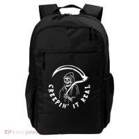 Creepin It Real Grim Reaper Halloween Backpack thumb 0