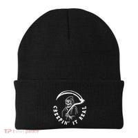 Creepin It Real Grim Reaper Halloween Beanie thumb 0