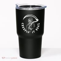 Creepin It Real Grim Reaper Halloween Tumbler thumb 0
