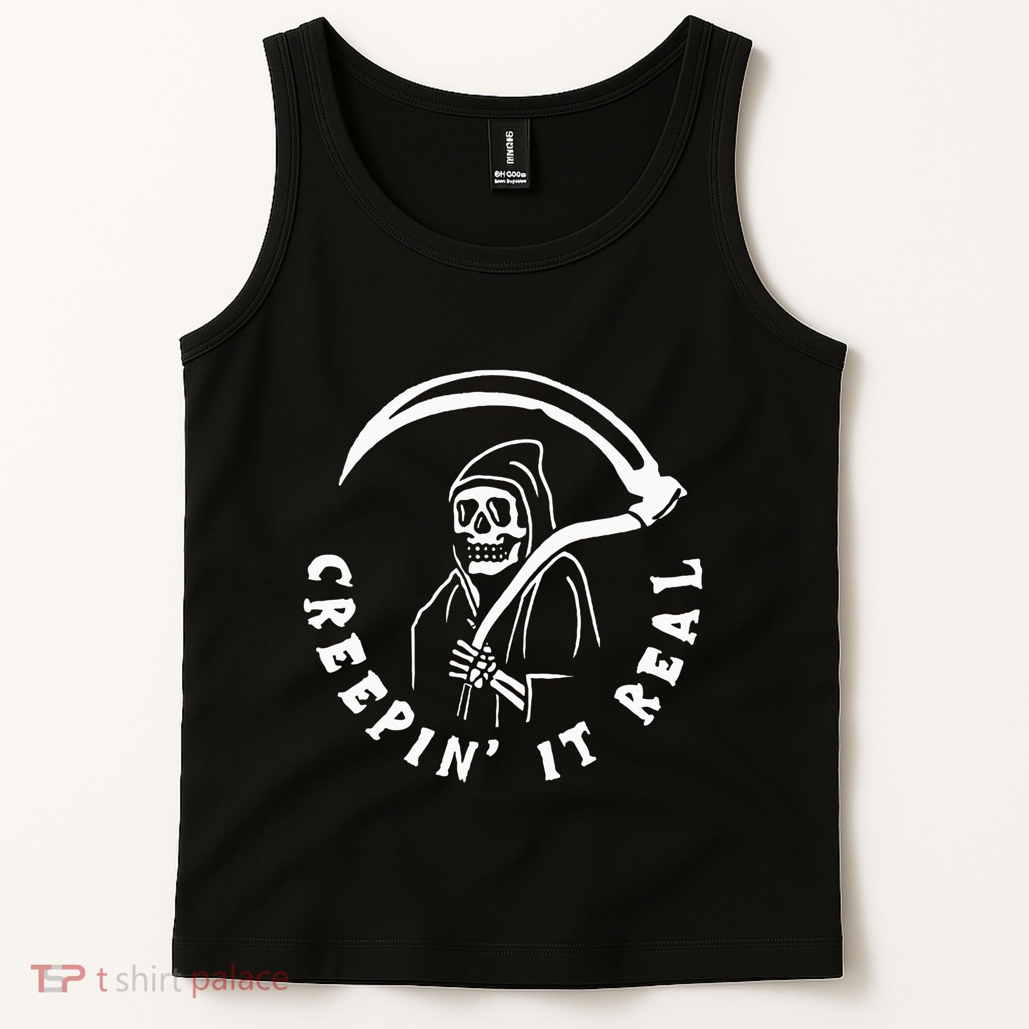 Creepin It Real Grim Reaper Halloween Tank Top