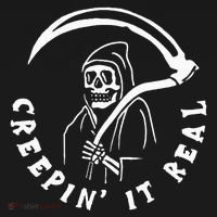 Creepin It Real Grim Reaper Halloween Kids Sweatshirt thumb 2