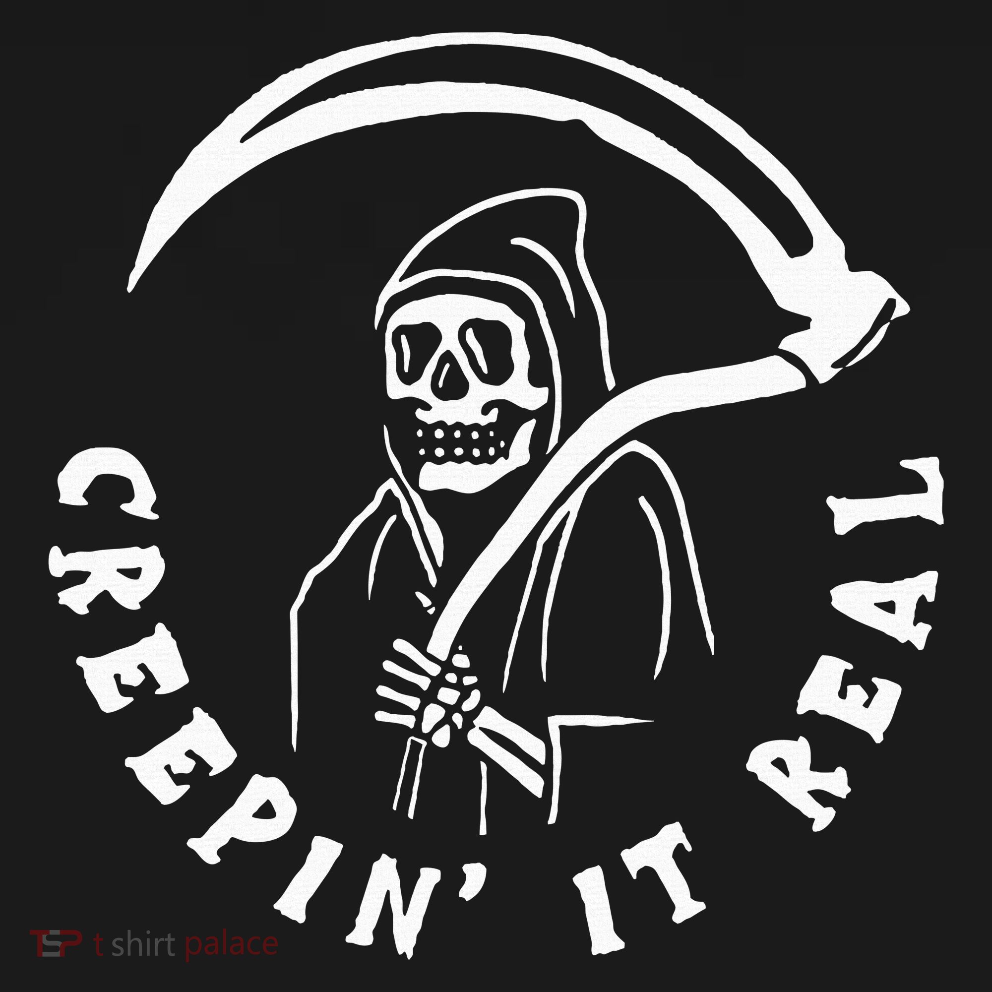 Creepin It Real Grim Reaper Halloween Tote Bag