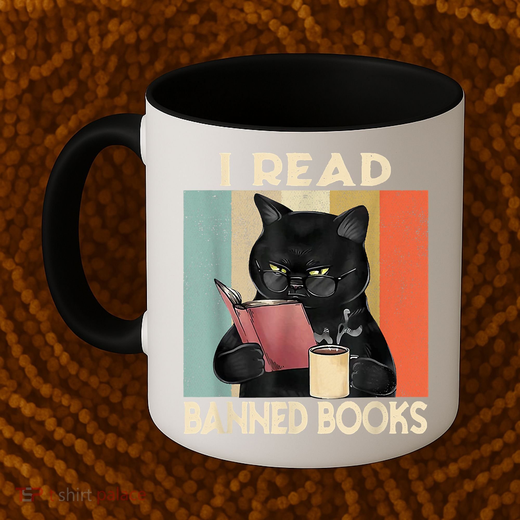 Cat I Read Banned Books Funny Bookworms Reading Book Coffee Mug