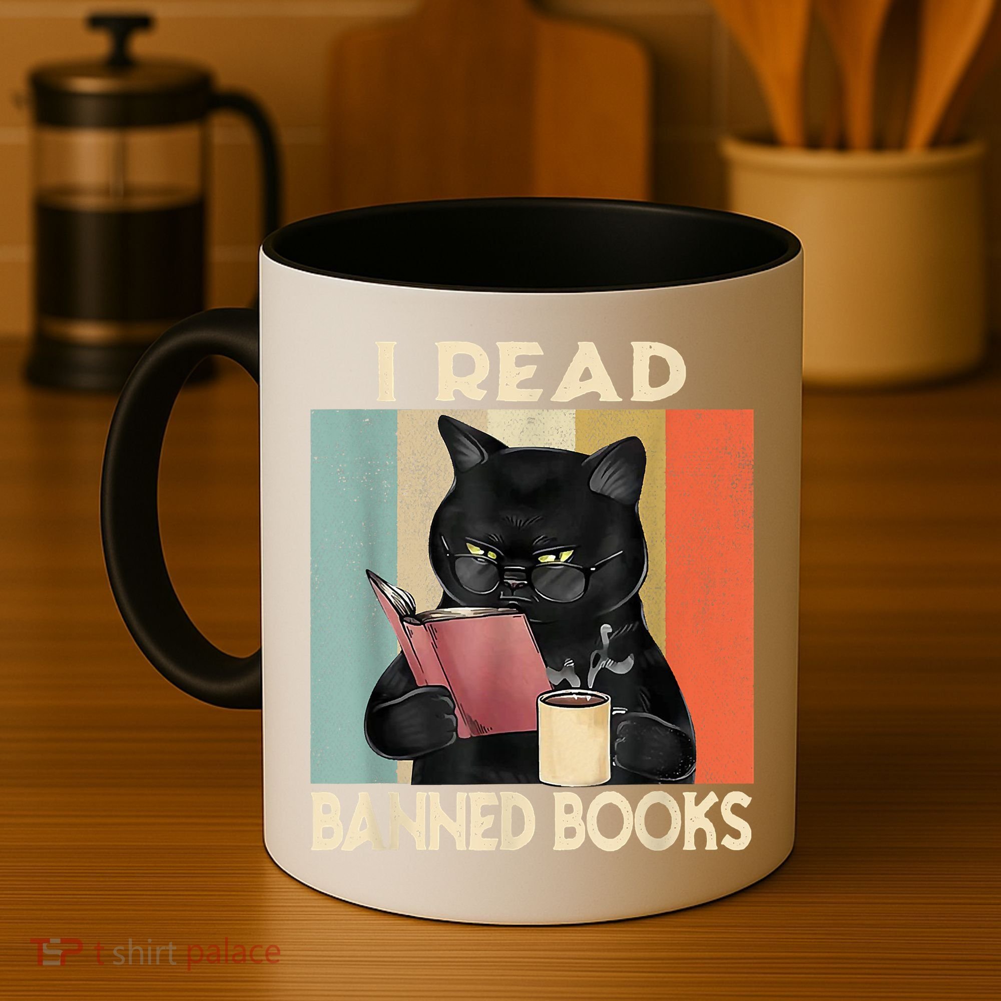 Cat I Read Banned Books Funny Bookworms Reading Book Coffee Mug