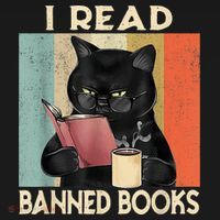 Cat I Read Banned Books Funny Bookworms Reading Book Women's Hoodie thumb 2