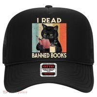 Cat I Read Banned Books Funny Bookworms Reading Book Hat thumb 0