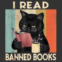 Cat I Read Banned Books Funny Bookworms Reading Book Ornament thumb 1