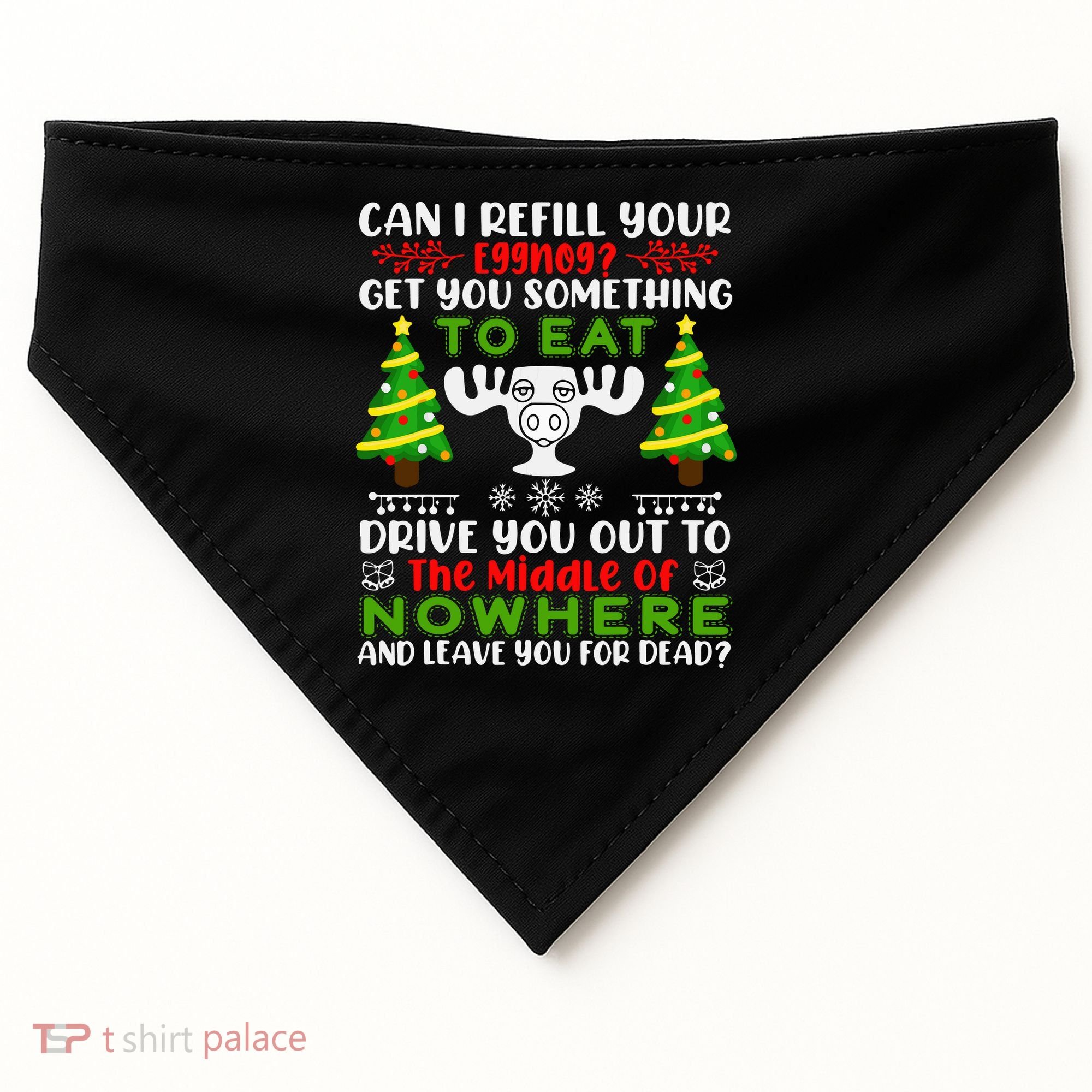 Can I Refill Your Eggnog Funny Christmas Vacation USA-Made Doggie Bandana