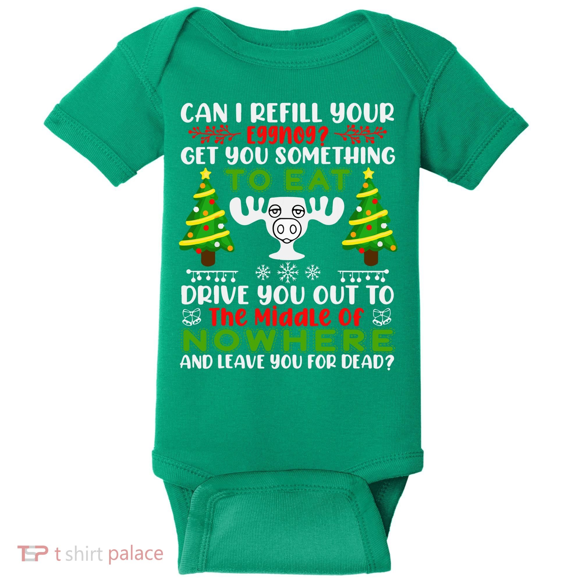 Can I Refill Your Eggnog Funny Christmas Vacation Baby Bodysuit