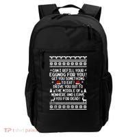 Can I Refill Your Eggnog Funny Christmas Vacation Quote Backpack thumb 0