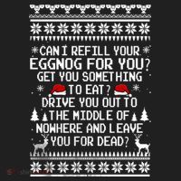 Can I Refill Your Eggnog Funny Christmas Vacation Quote Beanie thumb 2
