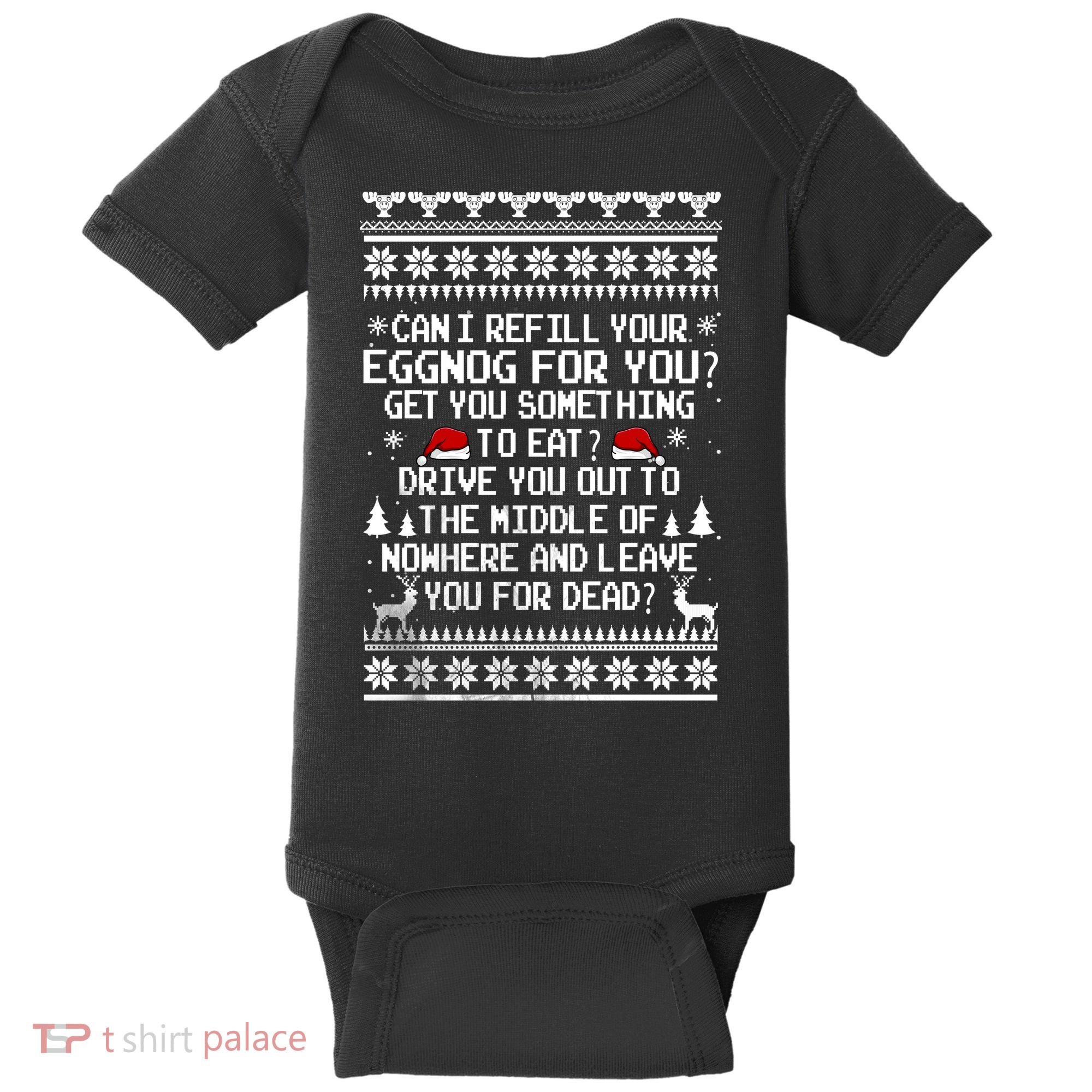 Can I Refill Your Eggnog Funny Christmas Vacation Quote Baby Bodysuit