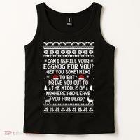 Can I Refill Your Eggnog Funny Christmas Vacation Quote Tank Top thumb 2