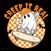Creep It Real Skater Ghost Halloween Retro Coffee Mug thumb 5
