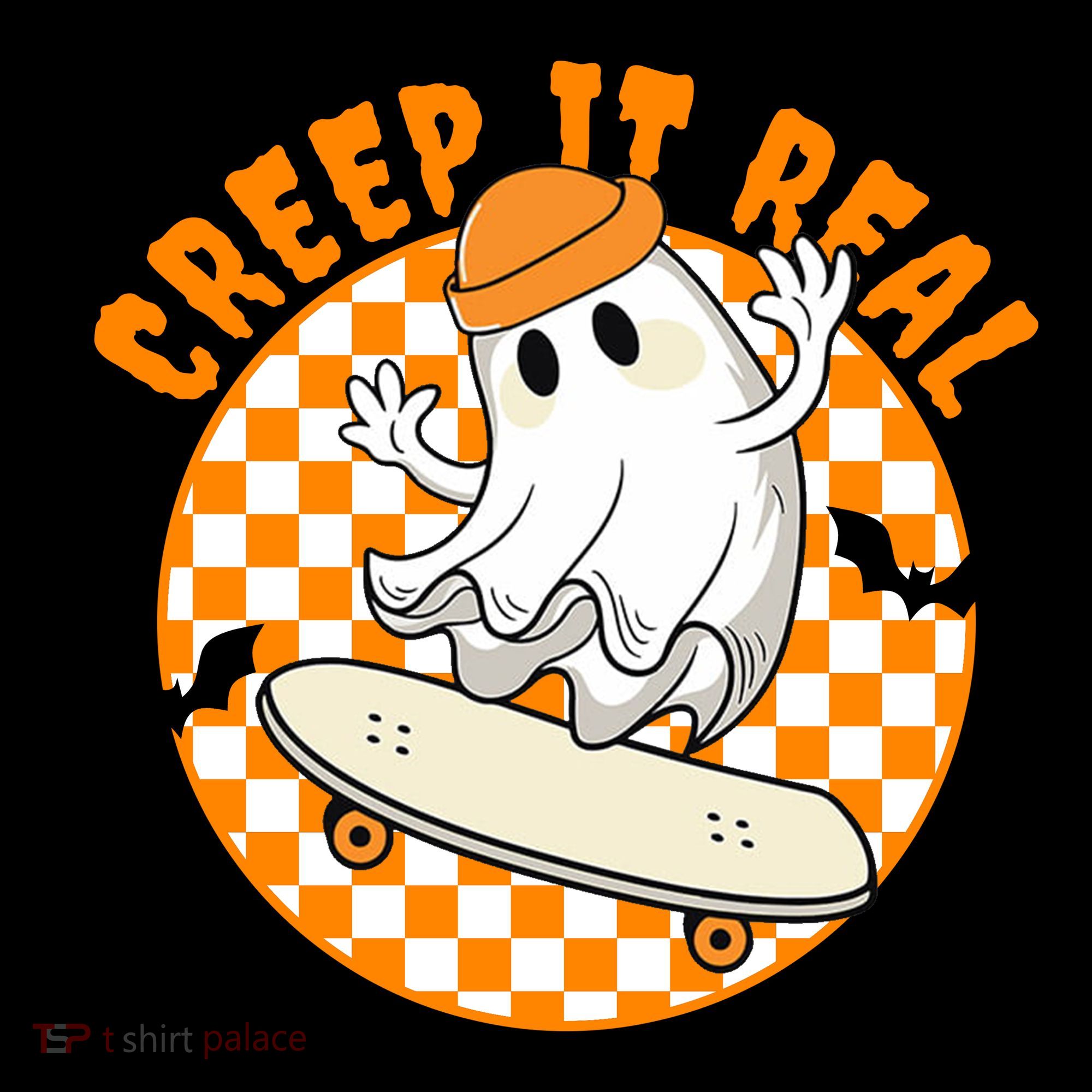 Creep It Real Skater Ghost Halloween Retro Coffee Mug