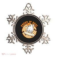Creep It Real Skater Ghost Halloween Retro Ornament thumb 0