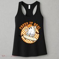 Creep It Real Skater Ghost Halloween Retro Women's Tank Top thumb 3
