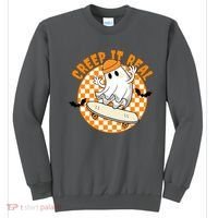 Creep It Real Skater Ghost Halloween Retro Sweatshirt thumb 0