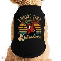 Chicken I Raise Tiny Dinosaurs Funny Mama Hen Farm Mom Doggie Tank thumb 0